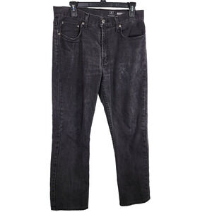 George Mens Jeans 32x32 Black Regular Fit Straight Leg Denim Pant Classic Cotton